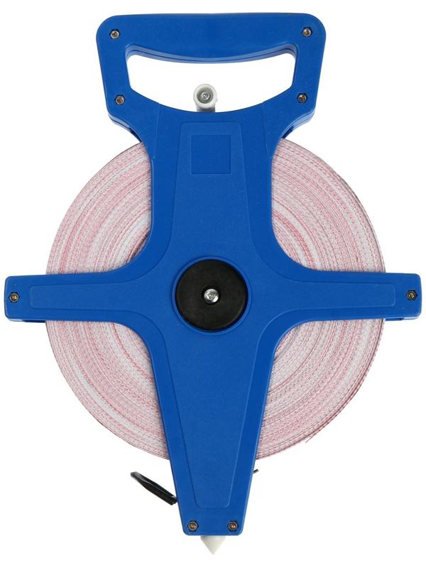 Рулетка геодезическая ТУНДРА, фиберглассовая лента, 100 м