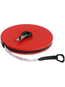 Рулетка геодезическая ЛОМ, фиберглассовая лента, закрытый корпус, 50 м х 13 мм