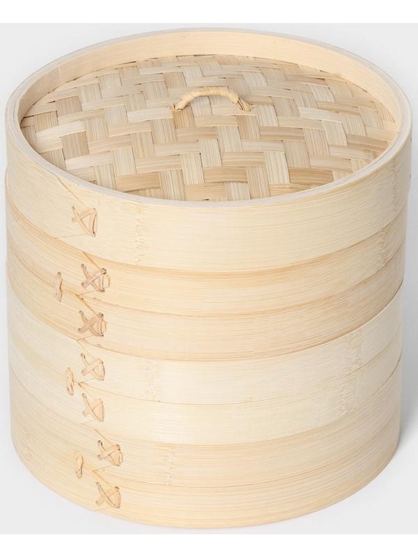 Пароварка Доляна «Восточная кухня», 3 этажа, d=21 см, бамбук