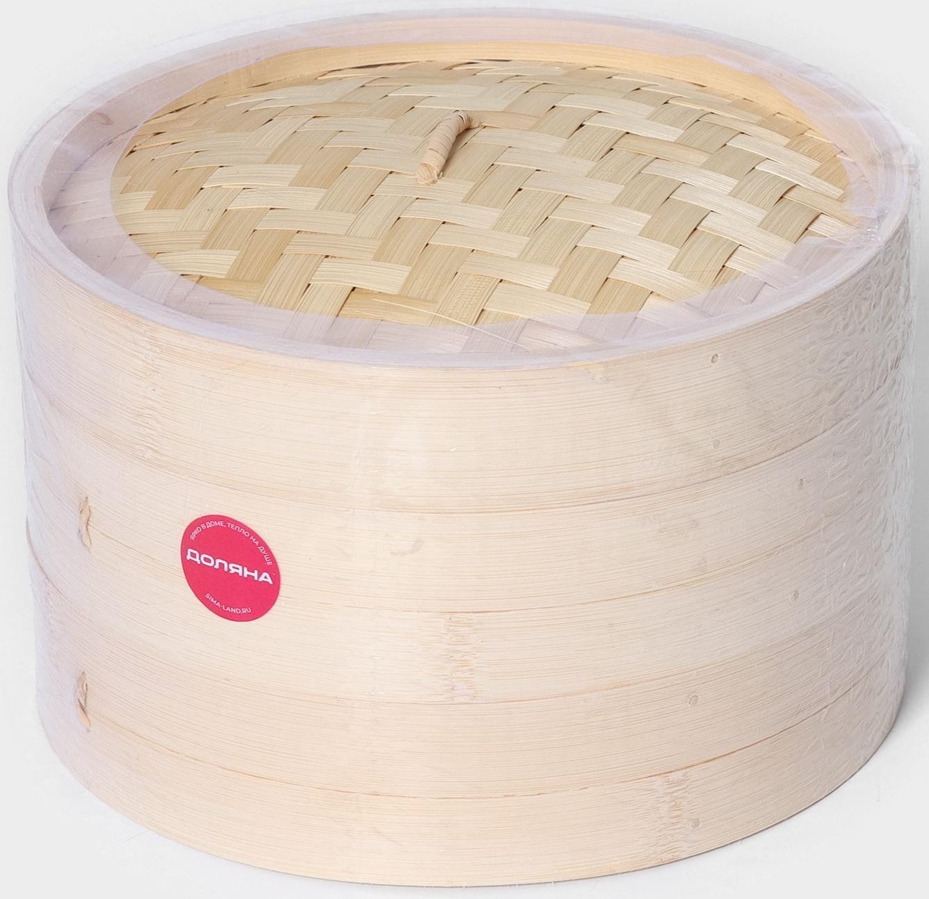 Пароварка Доляна «Восточная кухня», 2 этажа, d=24 см, бамбук