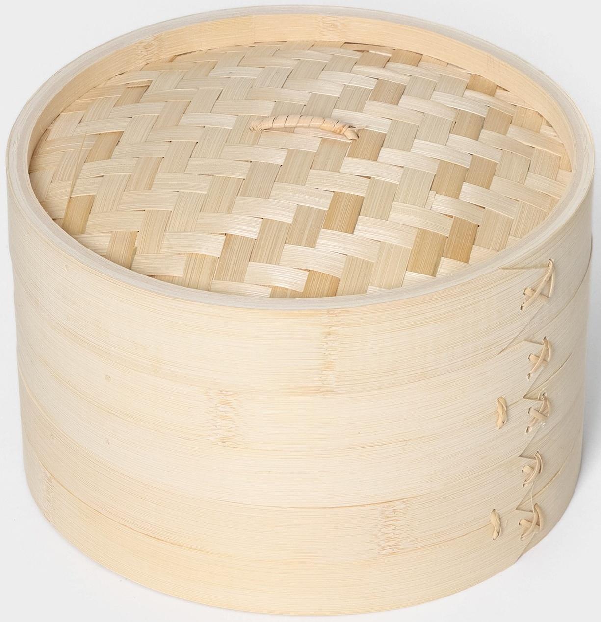 Пароварка Доляна «Восточная кухня», 2 этажа, d=24 см, бамбук