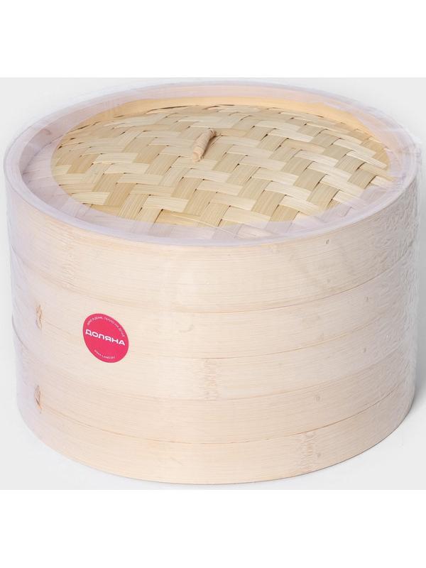 Пароварка Доляна «Восточная кухня», 2 этажа, d=24 см, бамбук