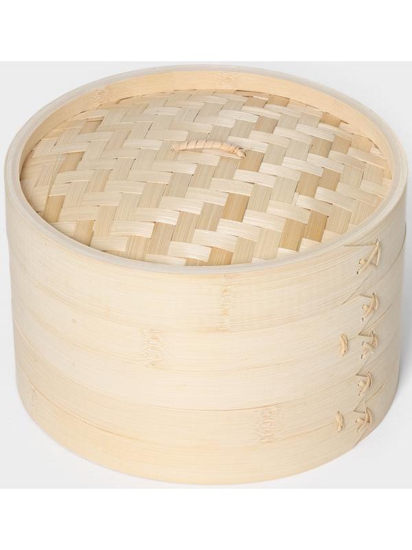 Пароварка Доляна «Восточная кухня», 2 этажа, d=24 см, бамбук