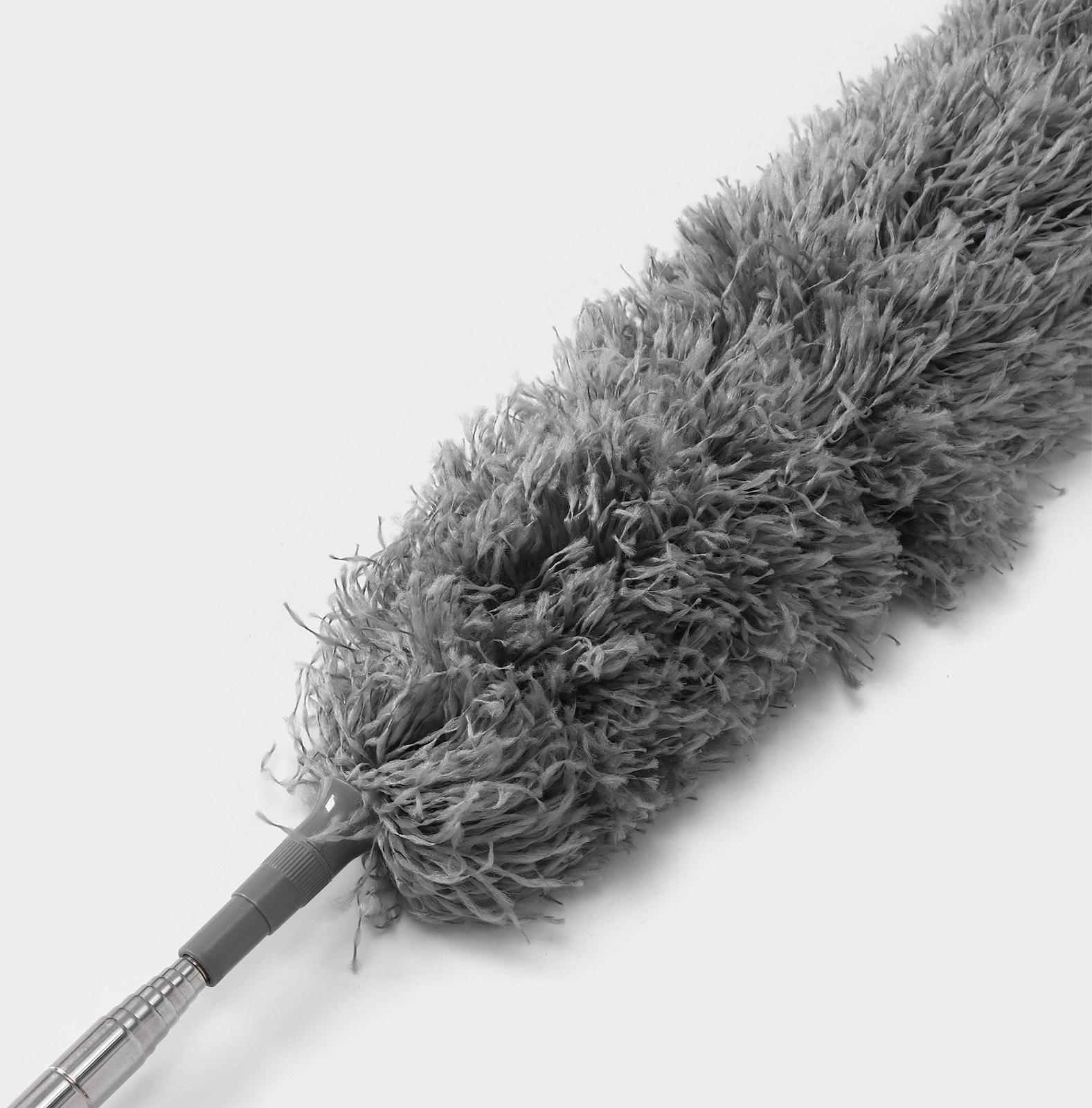 Щётка для удаления пыли телескопическая Raccoon, 84-280 см, 280 гр, микрофибра, цвет серый
