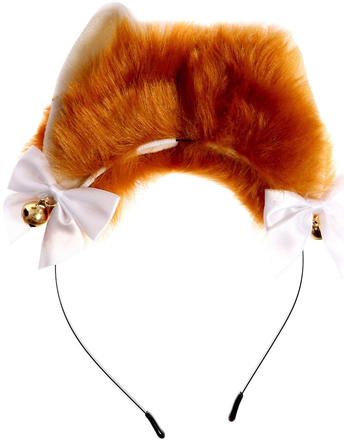 Карнавальный ободок «Котик» с бантиками, аниме