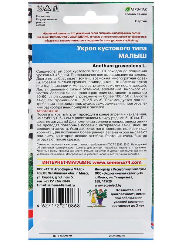 Семена Укроп 