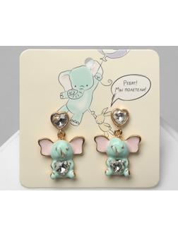 Серьги эмаль 