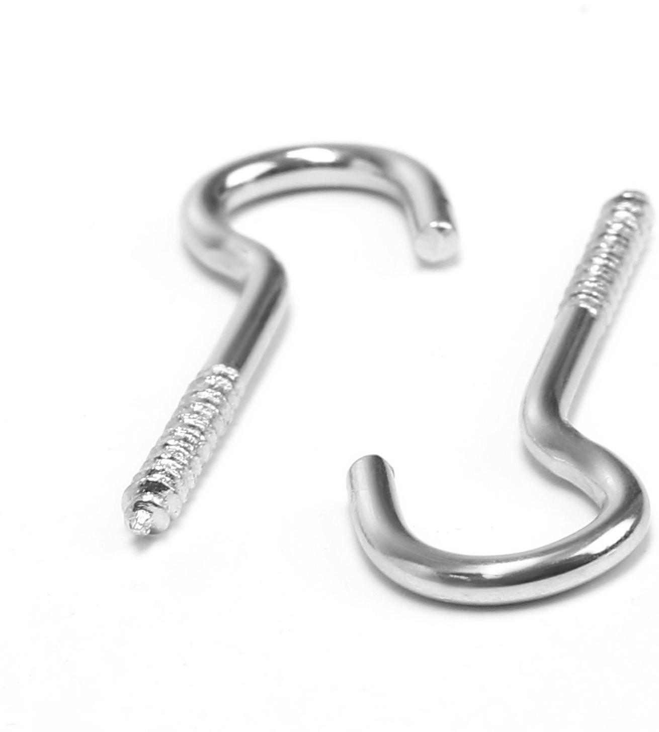 Шуруп-полукольцо, ТУНДРА, белый цинк, 2х30 мм, 10 шт