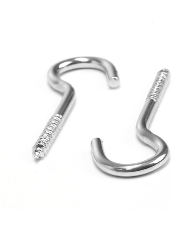 Шуруп-полукольцо, ТУНДРА, белый цинк, 2х30 мм, 10 шт