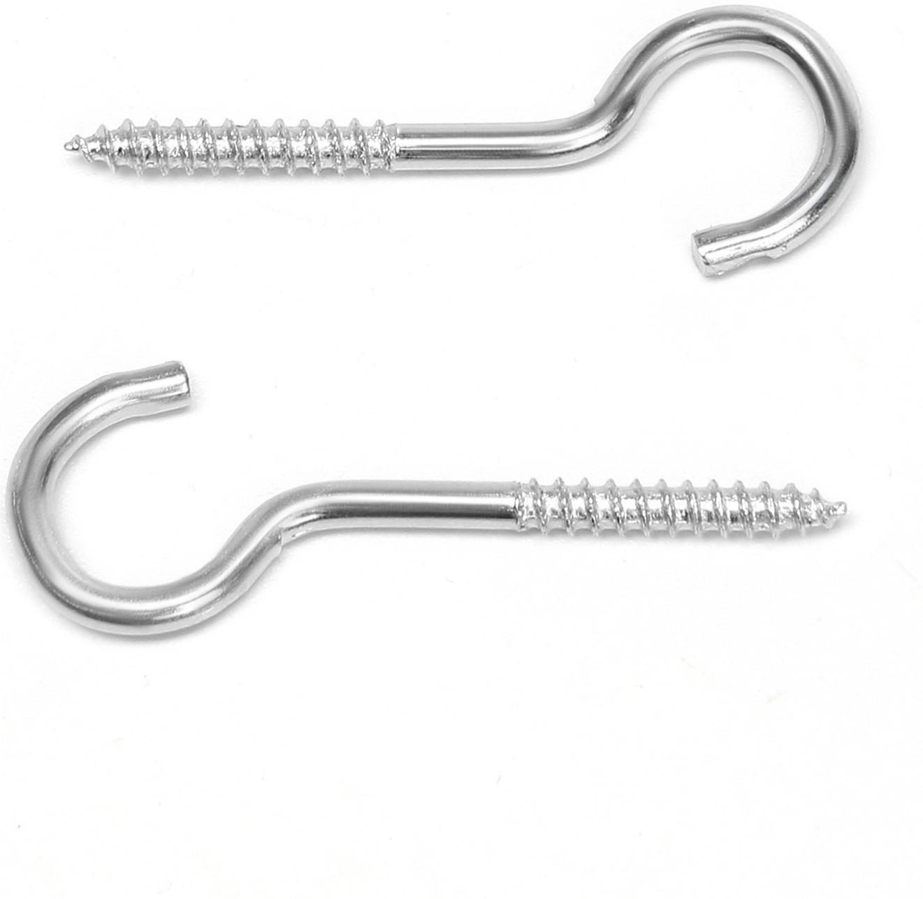 Шуруп-полукольцо, ТУНДРА, белый цинк, 2,5х40 мм, 10 шт