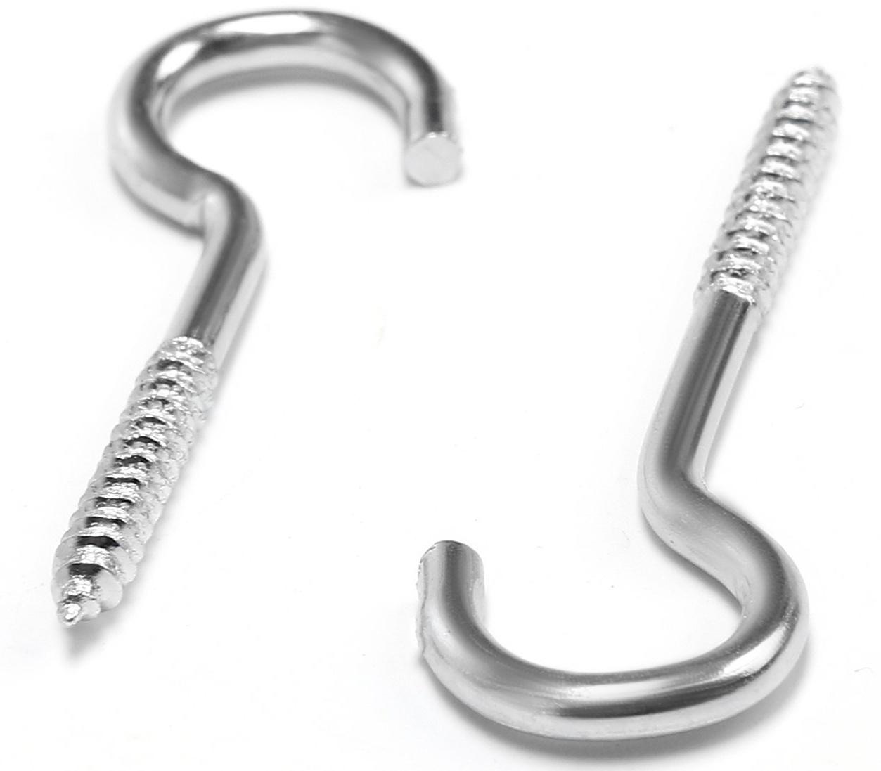 Шуруп-полукольцо, ТУНДРА, белый цинк, 2,5х40 мм, 10 шт