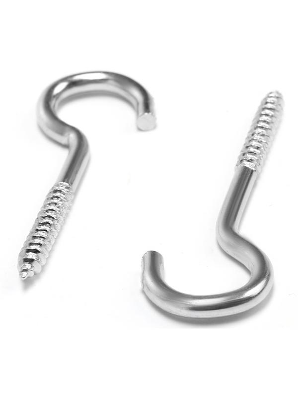 Шуруп-полукольцо, ТУНДРА, белый цинк, 2,5х40 мм, 10 шт