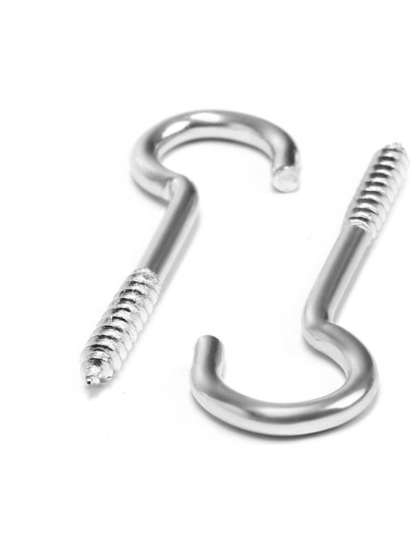 Шуруп-полукольцо, ТУНДРА, белый цинк, 3х50 мм, 10 шт