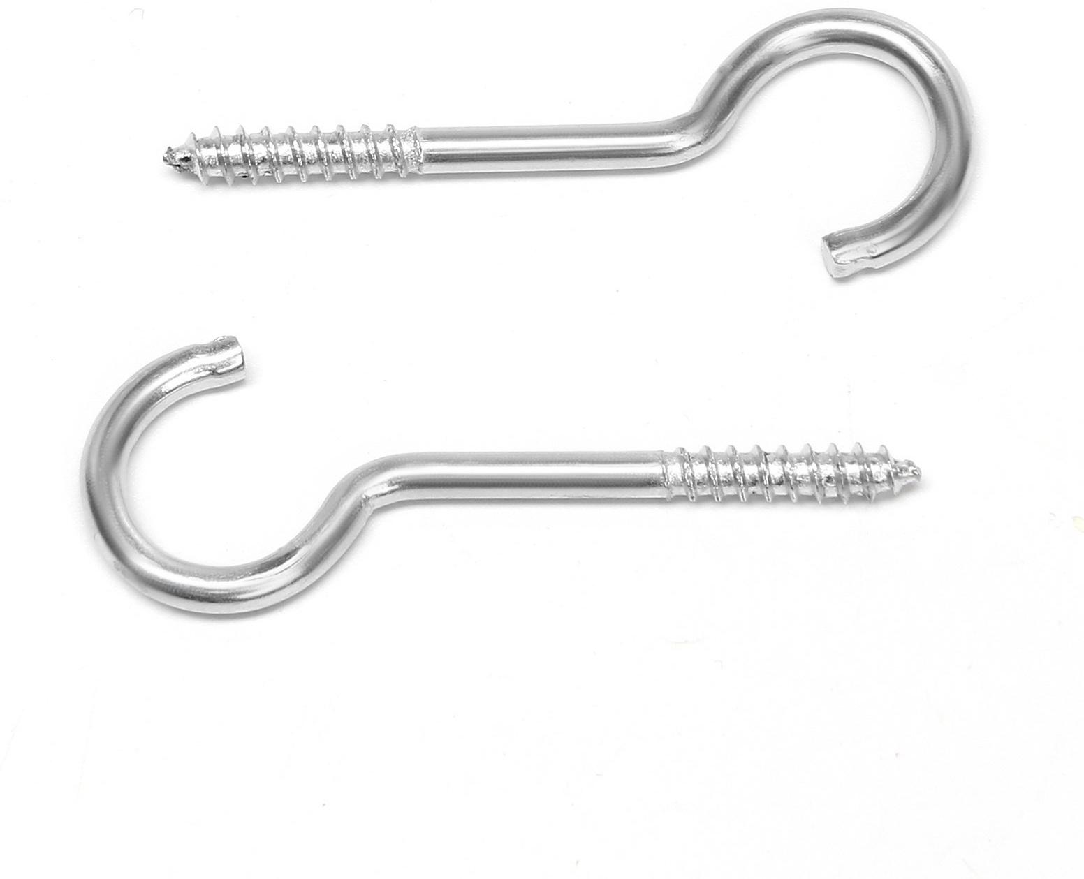 Шуруп-полукольцо, ТУНДРА, белый цинк, 3,5х60 мм, 10 шт