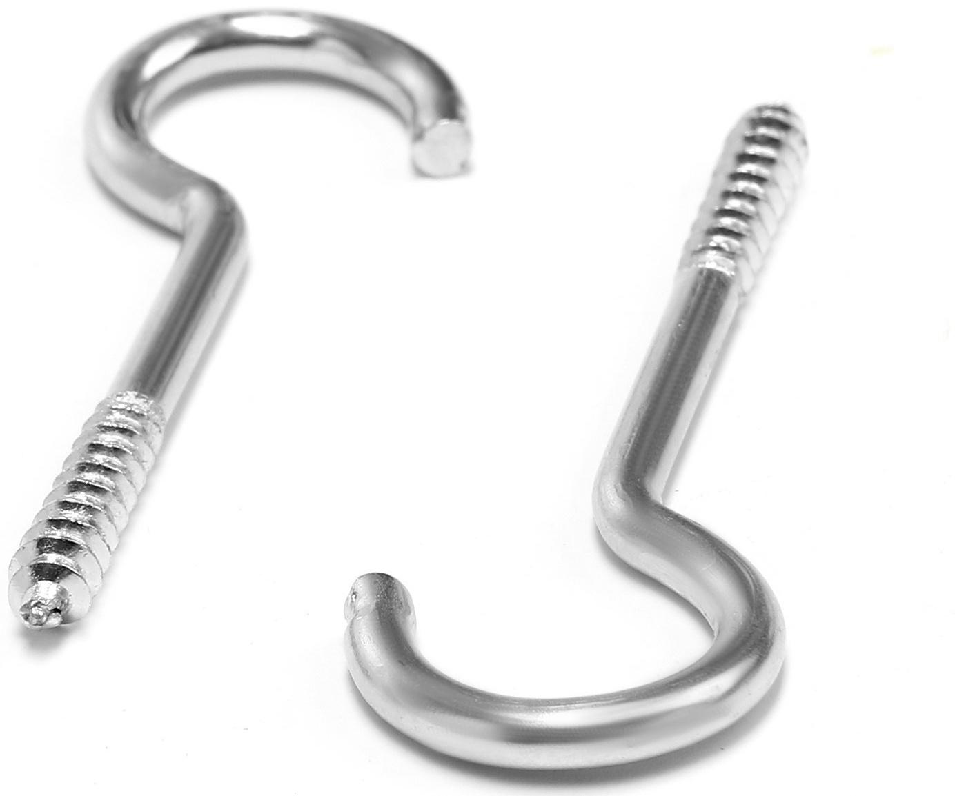 Шуруп-полукольцо, ТУНДРА, белый цинк, 3,5х60 мм, 10 шт