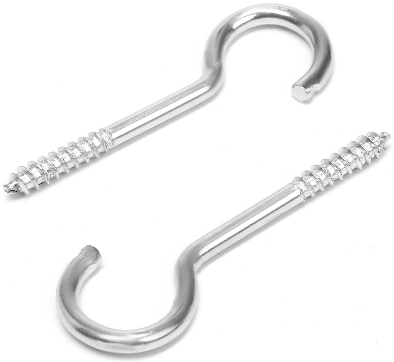 Шуруп-полукольцо, ТУНДРА, белый цинк, 3,5х60 мм, 10 шт