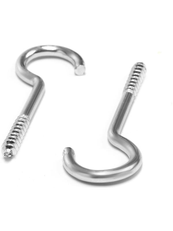 Шуруп-полукольцо, ТУНДРА, белый цинк, 3,5х60 мм, 10 шт