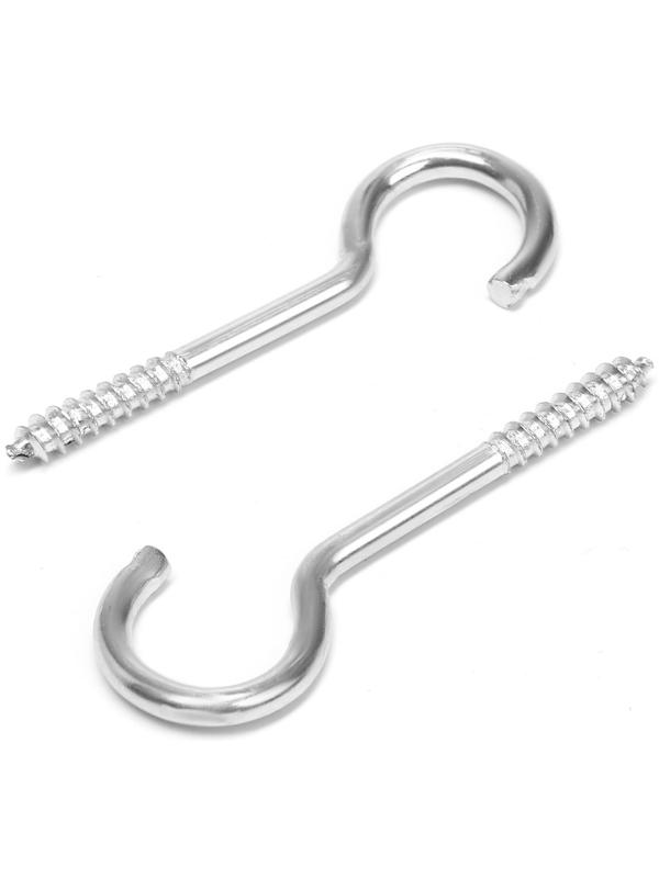 Шуруп-полукольцо, ТУНДРА, белый цинк, 3,5х60 мм, 10 шт