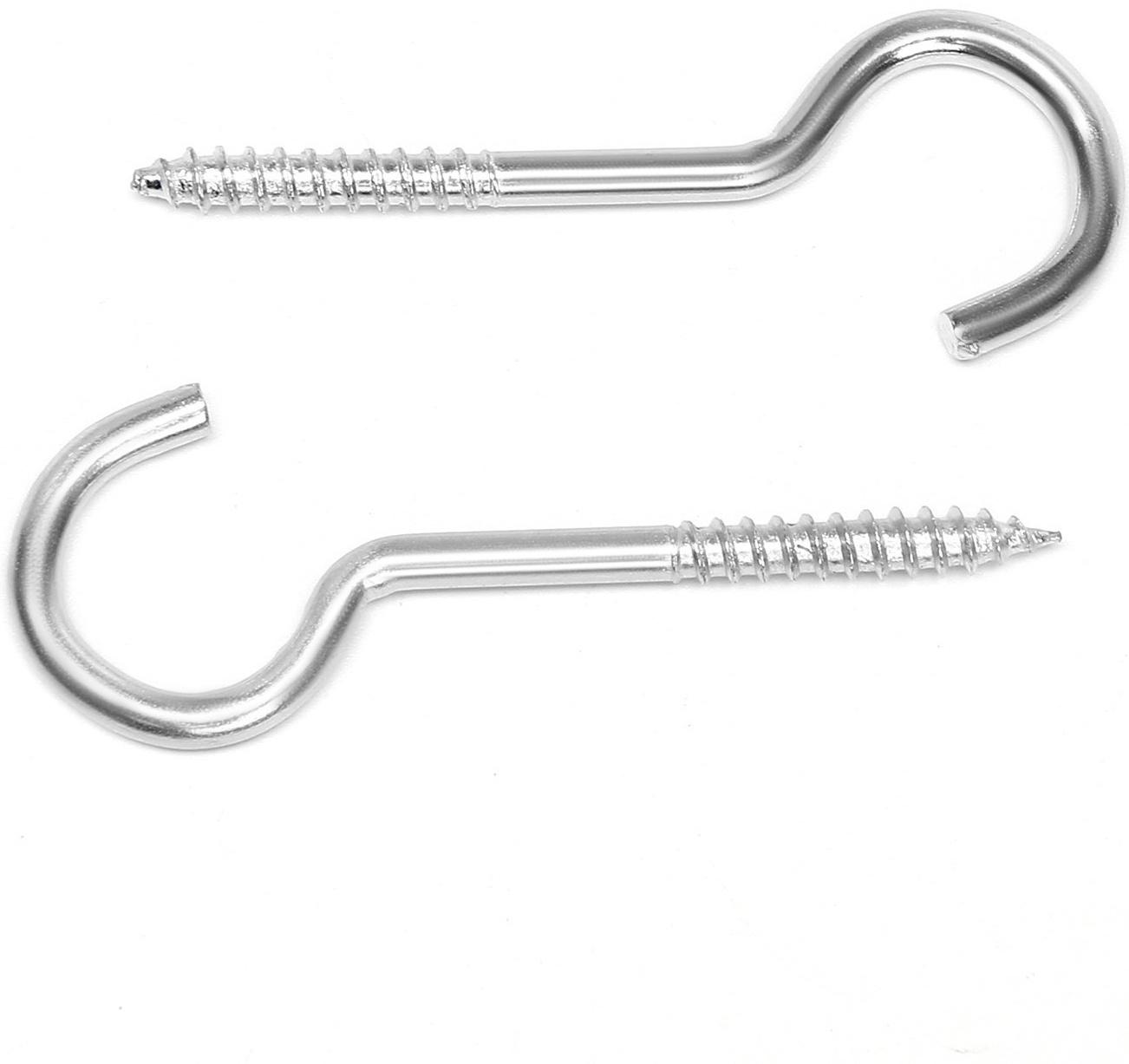 Шуруп-полукольцо, ТУНДРА, белый цинк, 4х70 мм, 10 шт