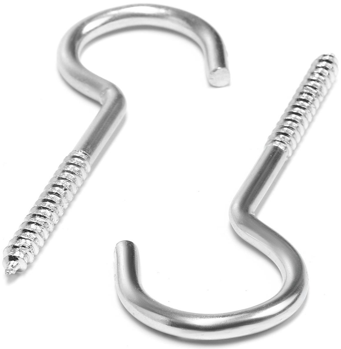 Шуруп-полукольцо, ТУНДРА, белый цинк, 4,5х90 мм, 10 шт