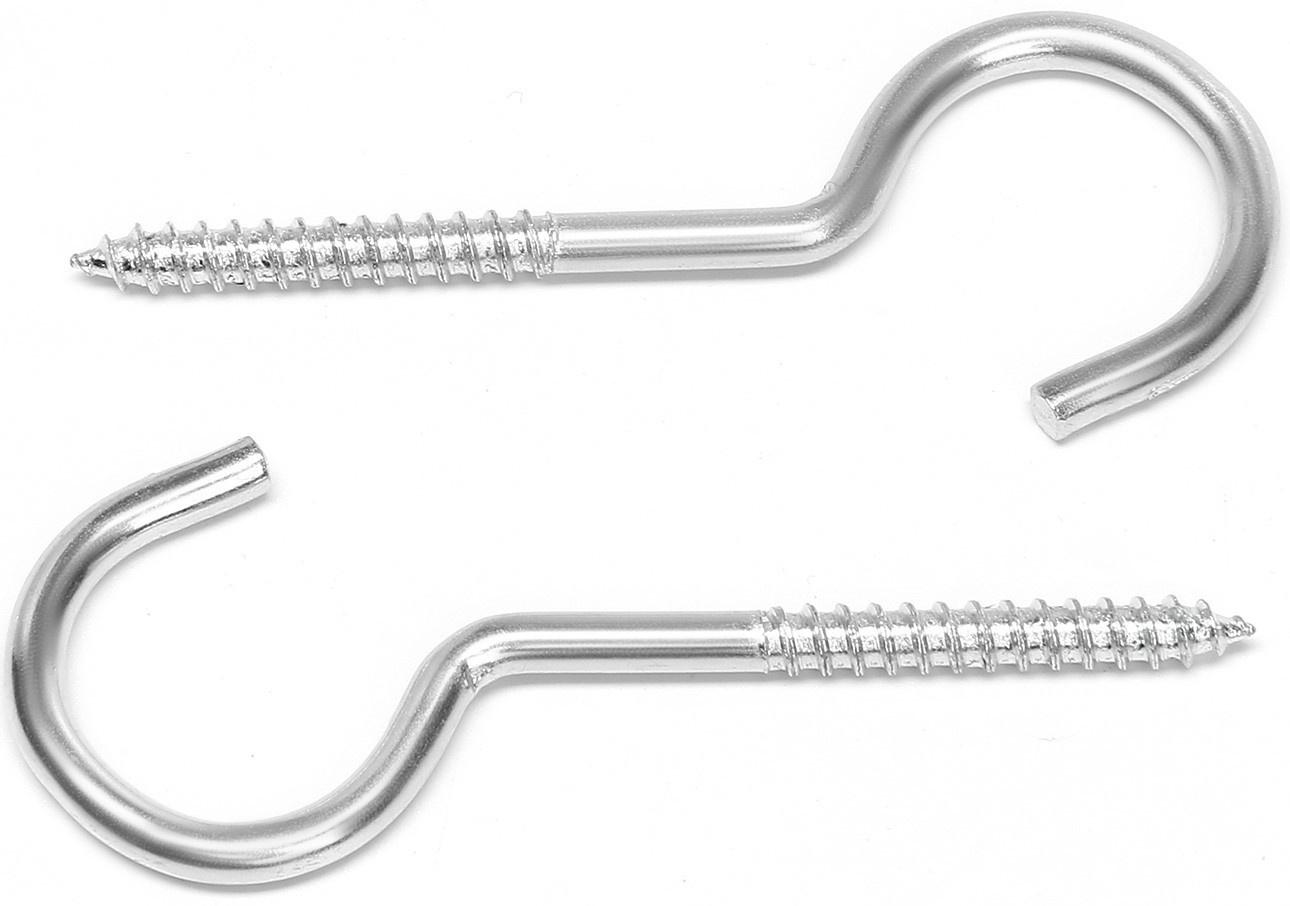 Шуруп-полукольцо, ТУНДРА, белый цинк, 4,5х90 мм, 10 шт