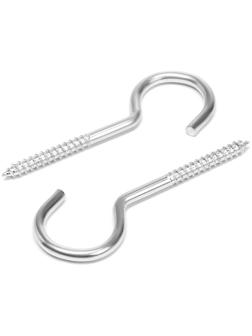 Шуруп-полукольцо, ТУНДРА, белый цинк, 4,5х90 мм, 10 шт