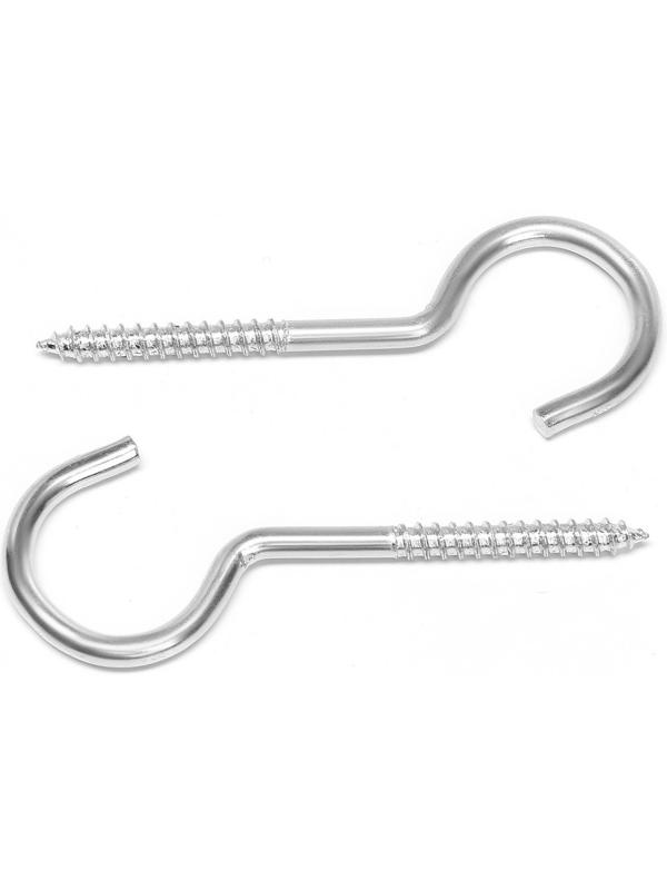 Шуруп-полукольцо, ТУНДРА, белый цинк, 4,5х90 мм, 10 шт