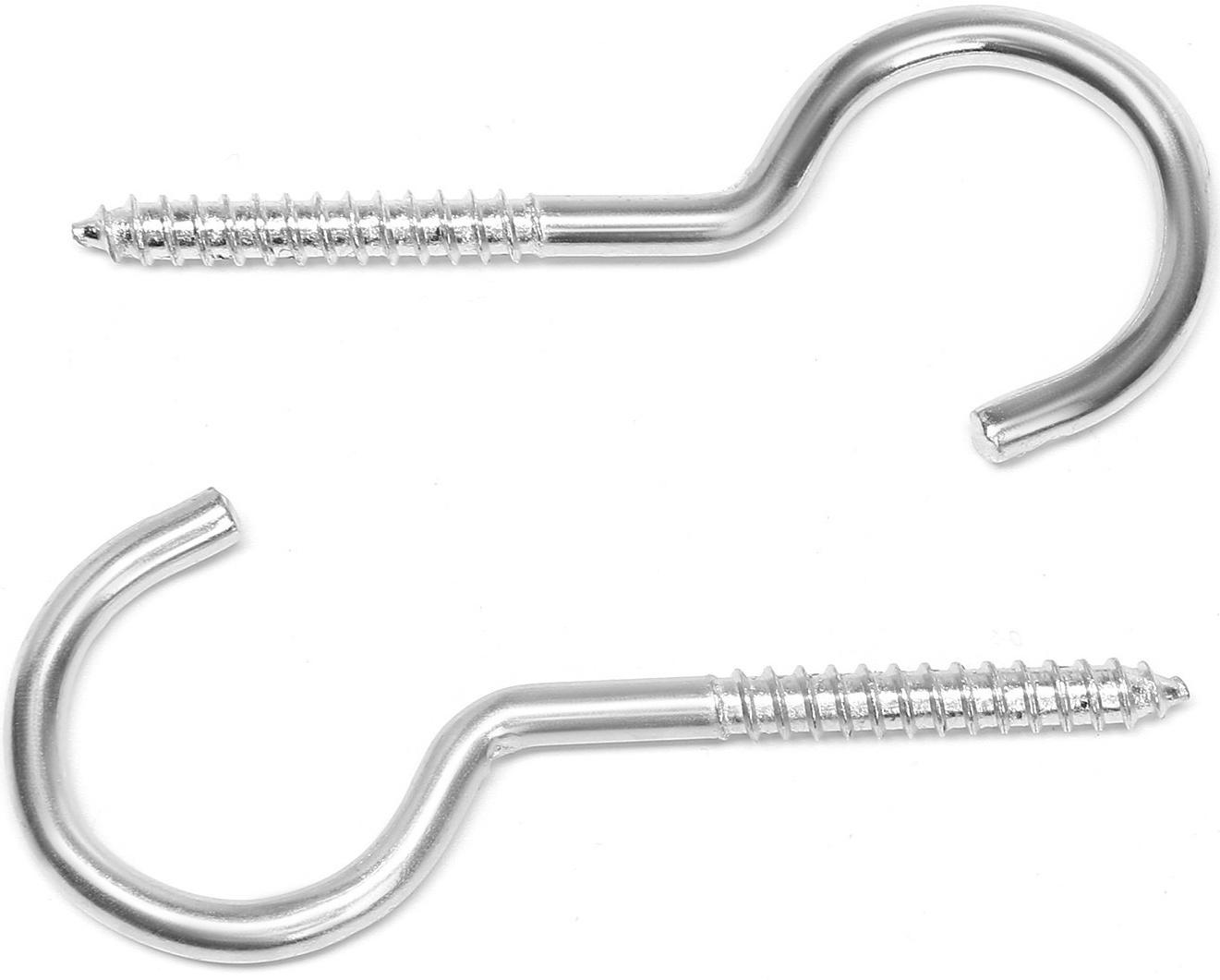 Шуруп-полукольцо, ТУНДРА, белый цинк, 5х100 мм, 10 шт