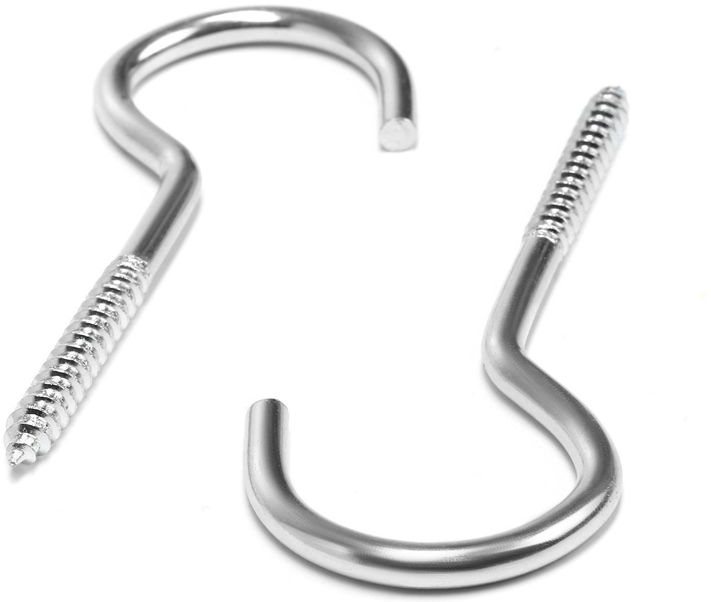 Шуруп-полукольцо, ТУНДРА, белый цинк, 6х120 мм, 10 шт