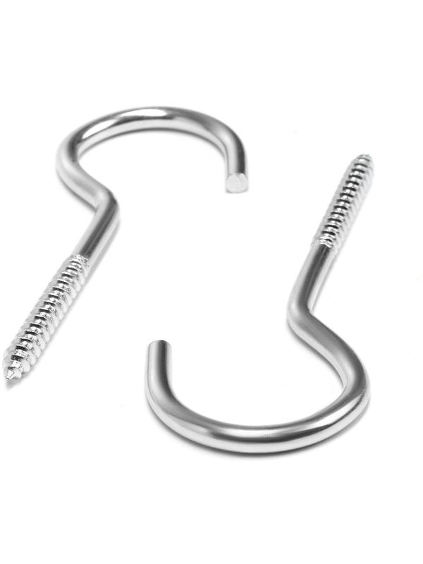 Шуруп-полукольцо, ТУНДРА, белый цинк, 6х120 мм, 10 шт