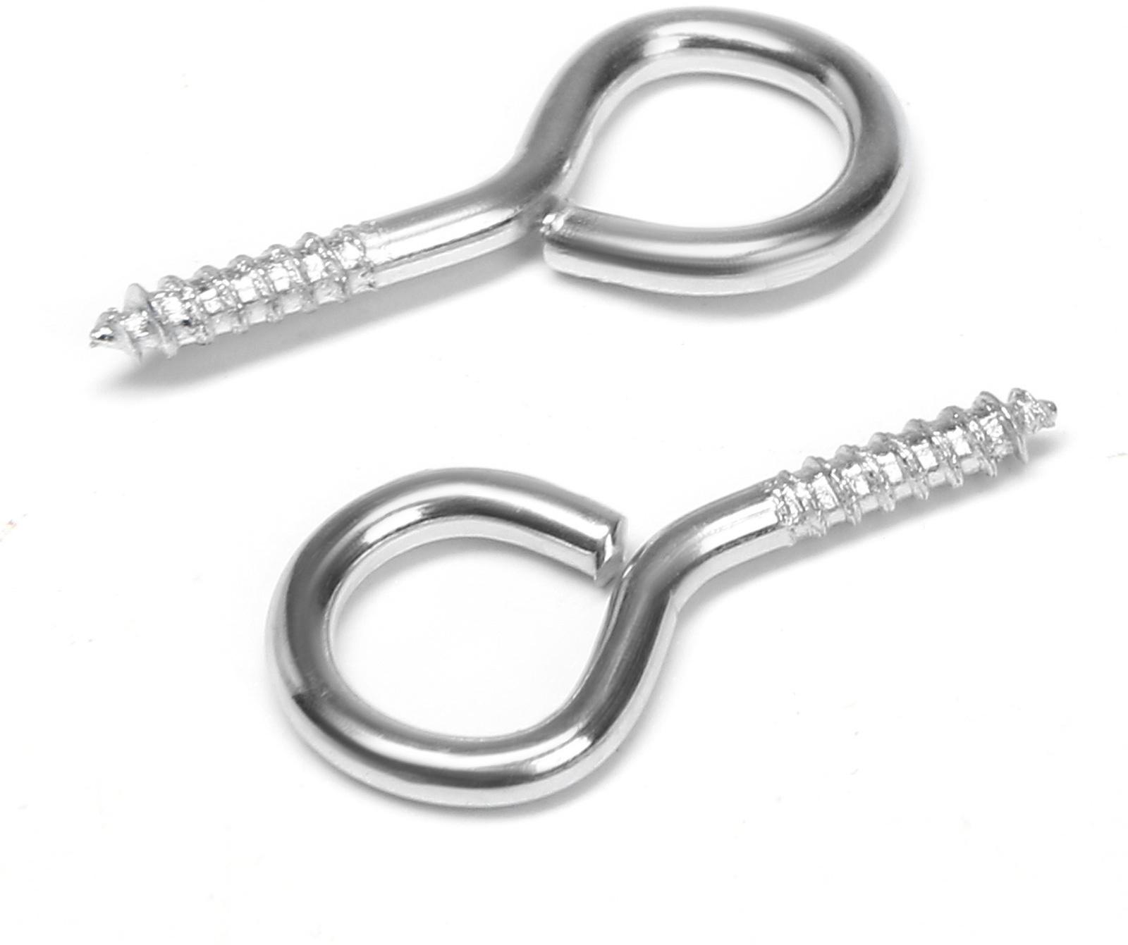 Шуруп-кольцо, ТУНДРА, белый цинк, 2x25 мм, 10 шт