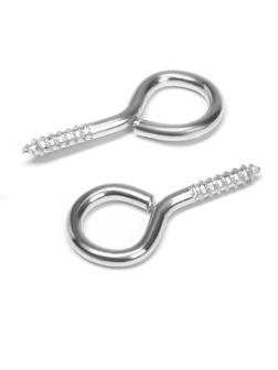 Шуруп-кольцо, ТУНДРА, белый цинк, 2x25 мм, 10 шт