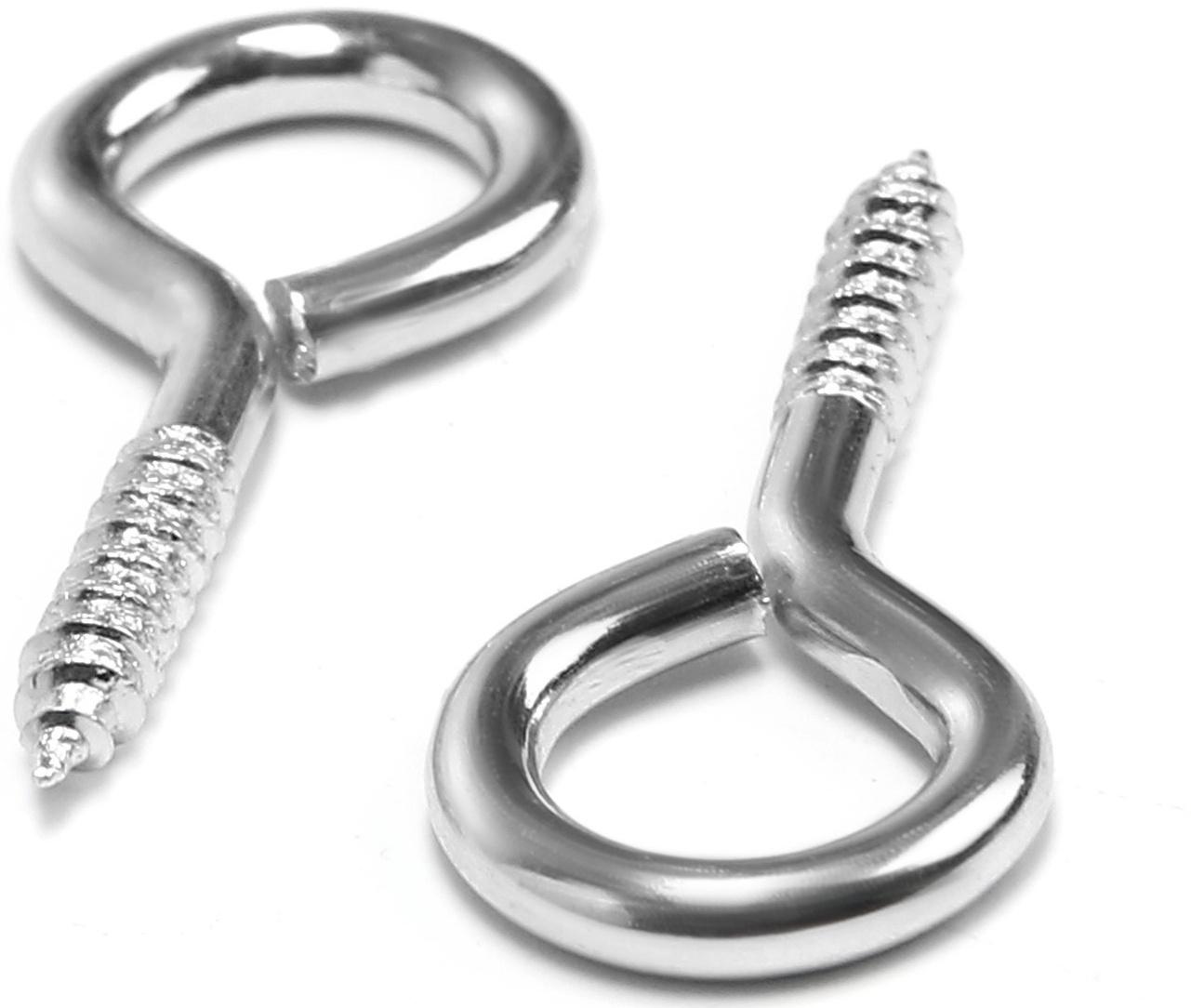 Шуруп-кольцо, ТУНДРА, белый цинк, 3x30 мм, 10 шт