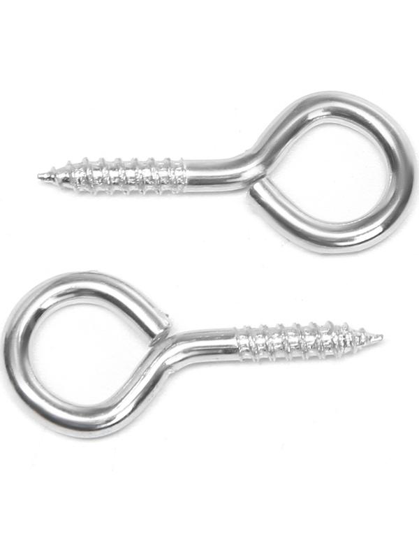 Шуруп-кольцо, ТУНДРА, белый цинк, 3x30 мм, 10 шт