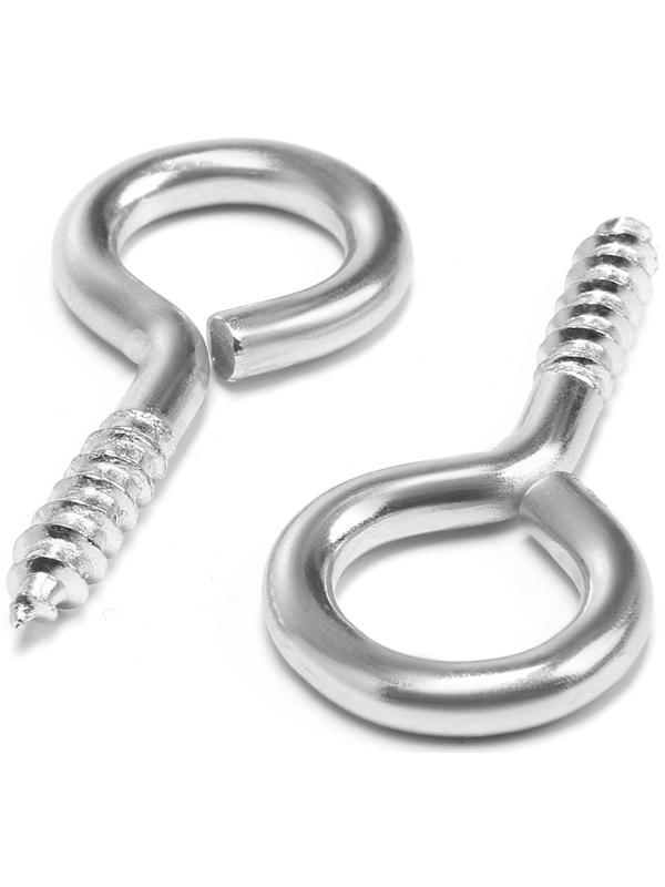 Шуруп-кольцо, ТУНДРА, белый цинк, 5х50 мм, 10 шт