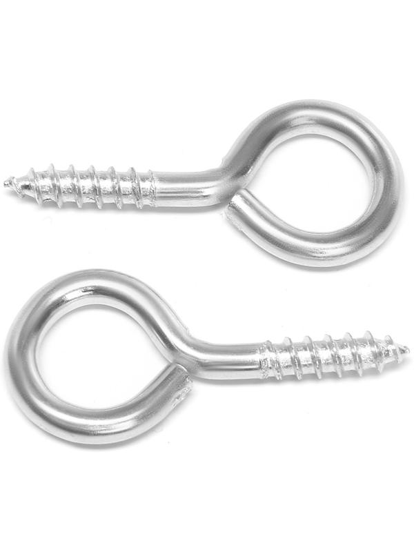 Шуруп-кольцо, ТУНДРА, белый цинк, 5х50 мм, 10 шт