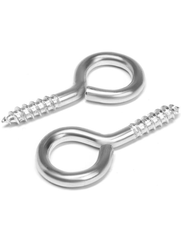 Шуруп-кольцо, ТУНДРА, белый цинк, 5х50 мм, 10 шт