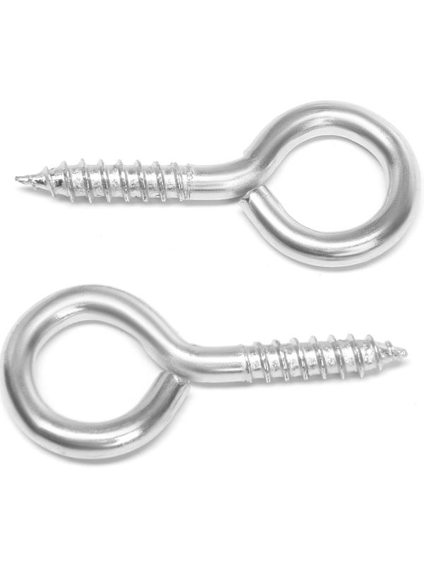 Шуруп-кольцо, ТУНДРА, белый цинк, 5x60 мм, 10 шт