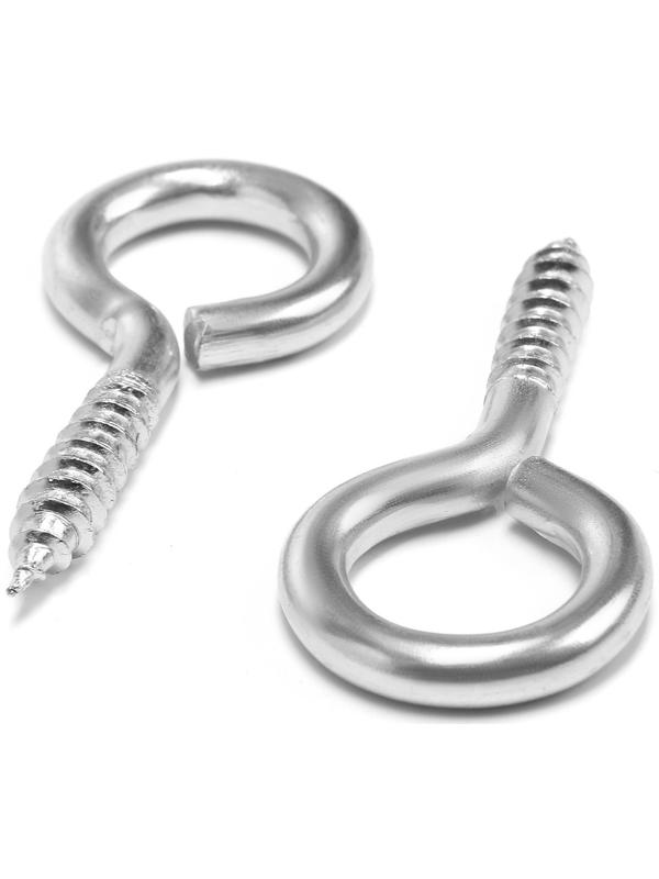 Шуруп-кольцо, ТУНДРА, белый цинк, 5x60 мм, 10 шт