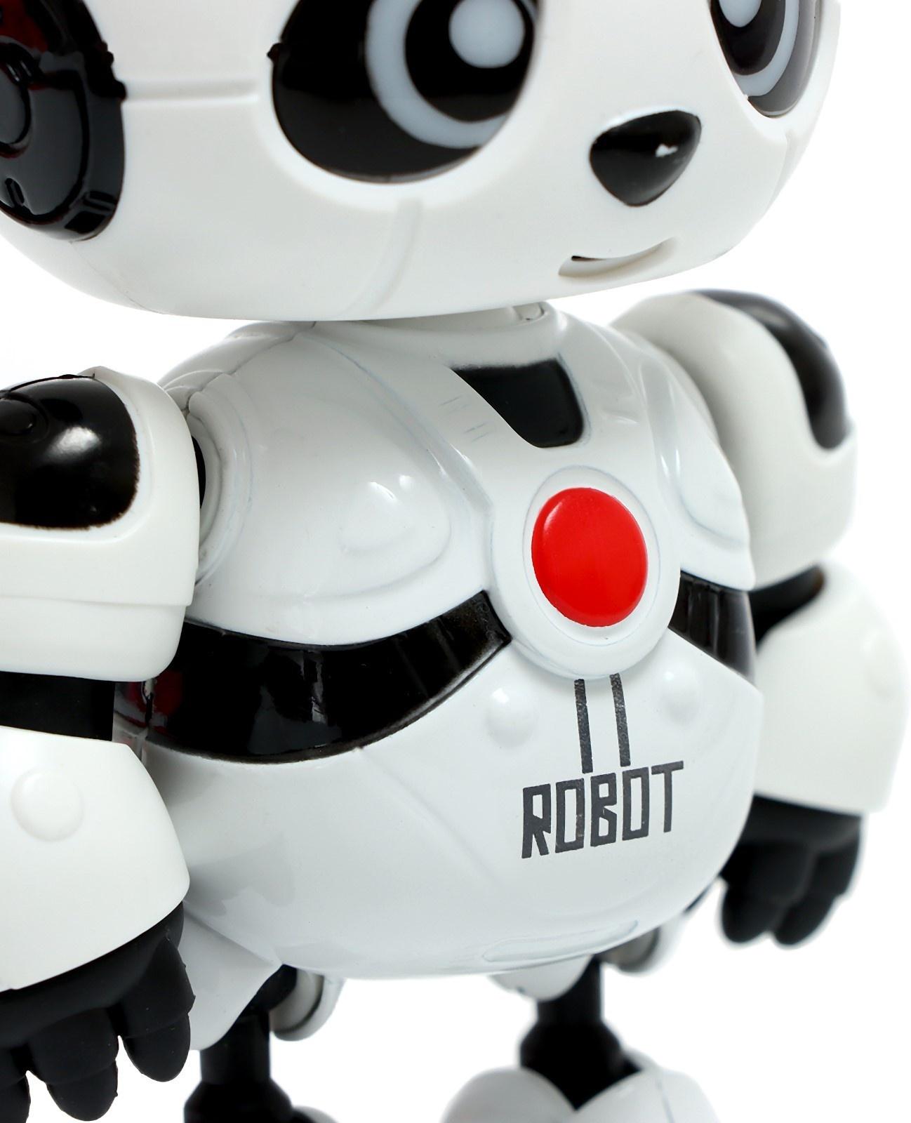 Робот «Пэнди», запись голоса, реагирует на прикосновение, световые и звуковые эффекты, металлический