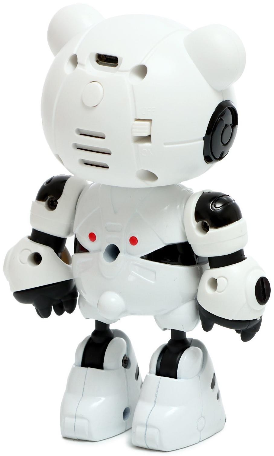 Робот «Пэнди», запись голоса, реагирует на прикосновение, световые и звуковые эффекты, металлический