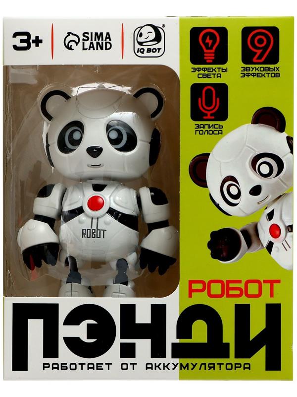 Робот «Пэнди», запись голоса, реагирует на прикосновение, световые и звуковые эффекты, металлический