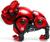 Робот-собака «Макс», световые, звуковые эффекты, металлический, цвет красный