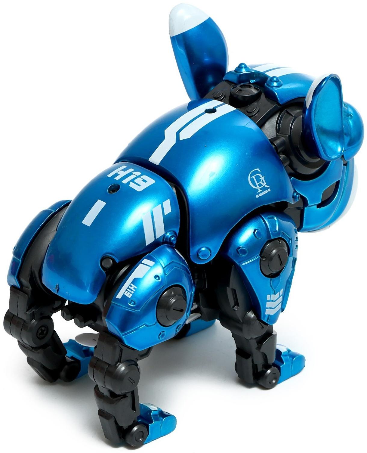 Робот-собака «Макс», световые, звуковые эффекты, металлический, цвет синий