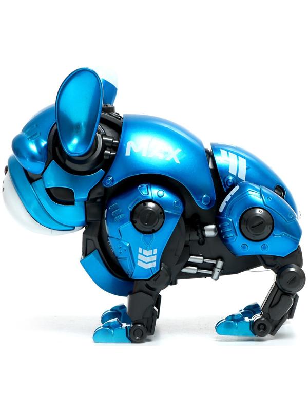Робот-собака «Макс», световые, звуковые эффекты, металлический, цвет синий