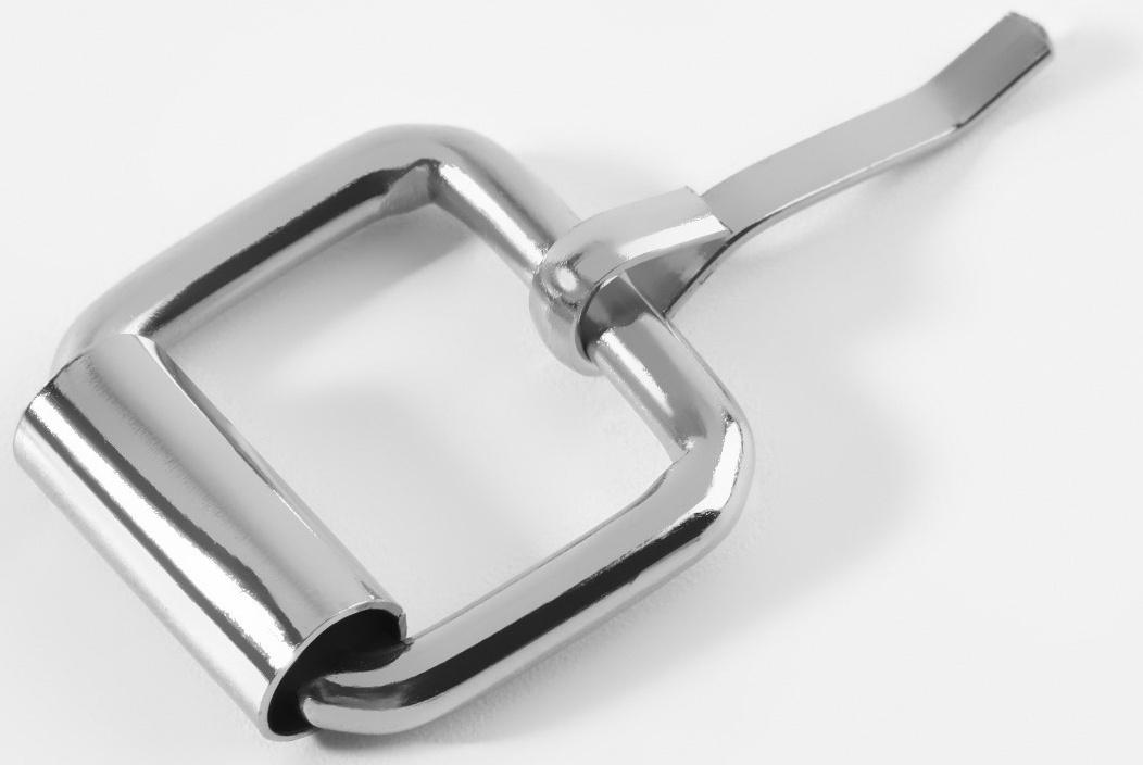 Пряжка, 1,9 × 2,2 см, 16 мм, 10 шт, цвет серебряный