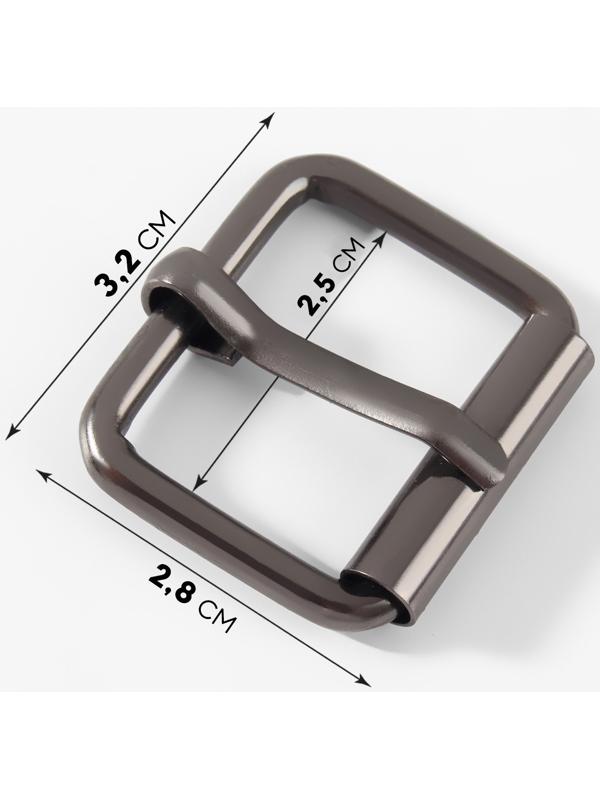 Пряжка для ремня, 3,2 × 2,8 см, 25 мм, 5 шт, эконом, цвет чёрный никель