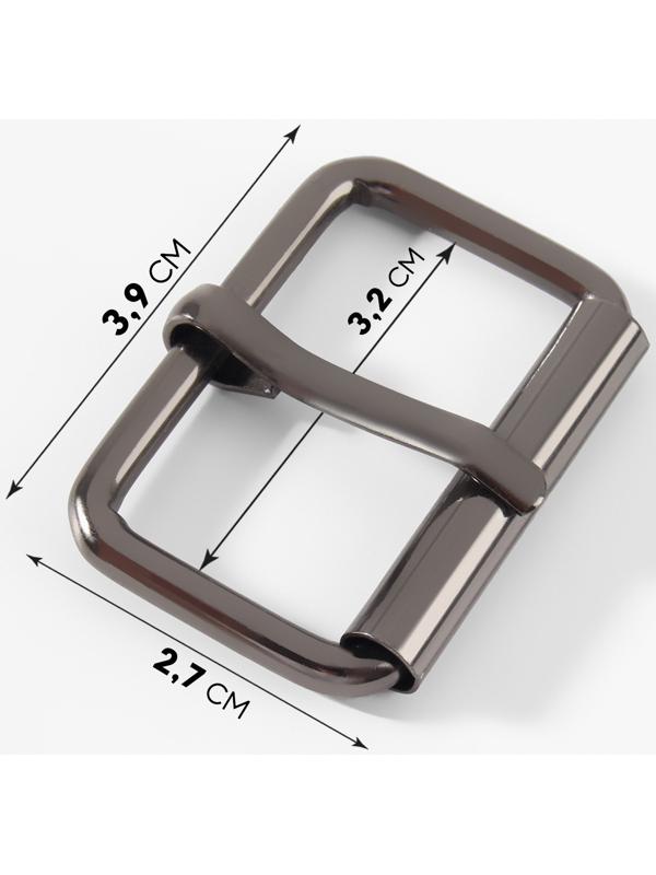 Пряжка для ремня, 3,9 × 2,7 см, 32 мм, 5 шт, эконом, цвет чёрный никель
