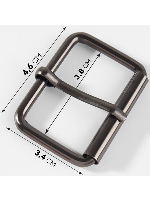 Пряжка для ремня, 4,6 × 3,4 см, 38 мм, 5 шт, цвет чёрный никель
