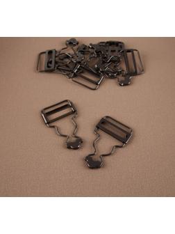 Застёжка для комбинезона, 25 мм, 10 шт, цвет чёрный никель